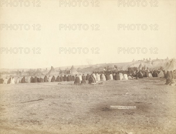 Indian Council in Hostile Camp, 1891. Creator: John C. H. Grabill.