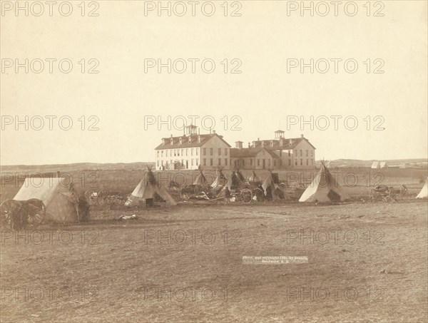 US School for Indians at Pine Ridge, SD, 1891. Creator: John C. H. Grabill.