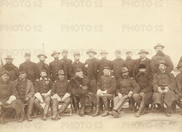 The fighting 7th officers, 1891. Creator: John C. H. Grabill.