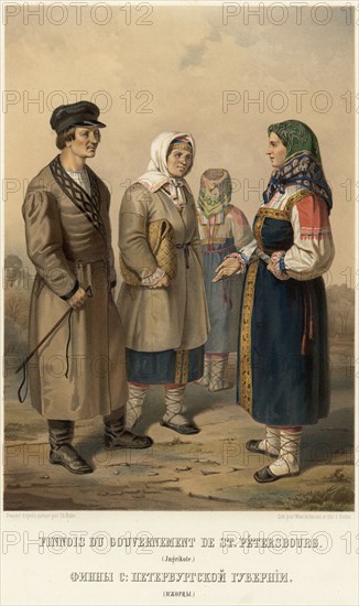 Finns of the St. Petersburg province. (Izhorians), 1862. Creator: Karlis Huns.