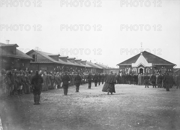 Prayer in a Prison Courtyard, 1890. Creator: Ivan Nikolaevich Krasnov.