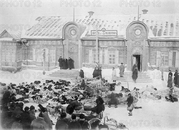 Arrival of Winter Mail, 1890. Creator: Ivan Nikolaevich Krasnov.