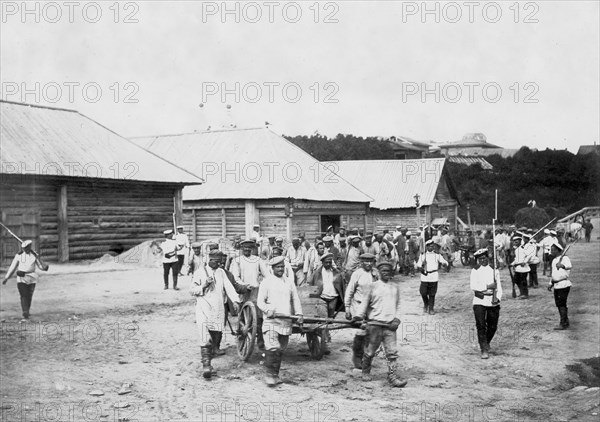 Work of Hard Labor Convicts, 1890. Creator: Ivan Nikolaevich Krasnov.