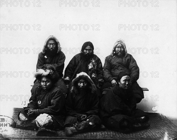 Gilyaks from Sakhalin Island, 1865-1871. Creator: VV Lanin.