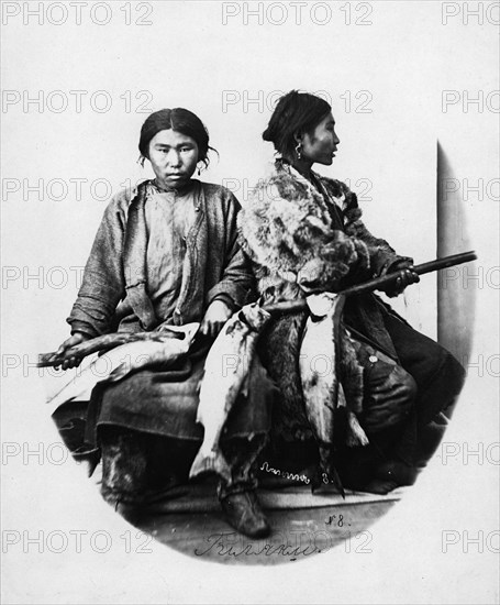 Gilyak fishermen, 1865-1871. Creator: VV Lanin.