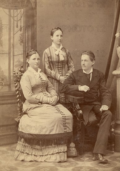 Parents of D. N. Mamonov with his sister, 1870-1879. Creator: DN Mamonov.