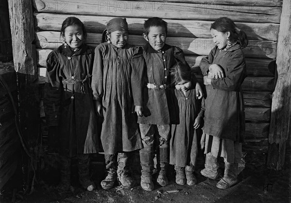 Buryat children, late 19th cent - early 20th cent. Creator: I Popov.