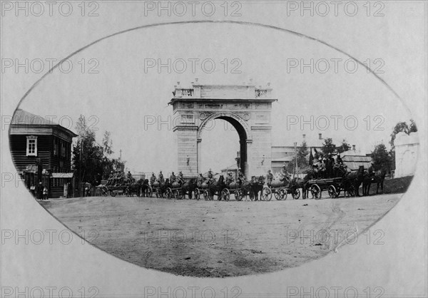 Irkutsk police fire brigade. Convoy of the third part, 1894. Creator: R Prorokov.