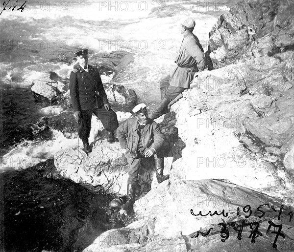 On the bank of the Katun River near the village of Tavdy, 1895. Creator: Vasilii Vasilevich Sapozhnikov.