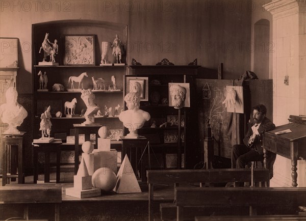 Drawing Class at the Real School in Tyumen', 1889. Creator: N Terekhov.