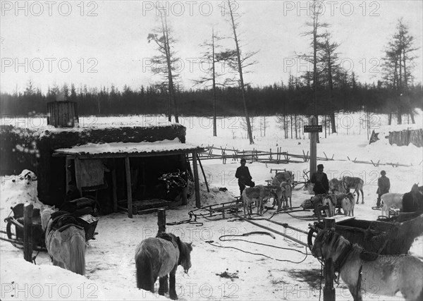 Khapchagai post station, 1890. Creator: Unknown.