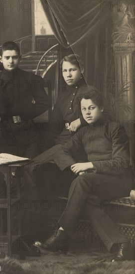 Gymnasium students of the Irkutsk gymnasium..., late 19th cent - early 20th cent. Creator: Unknown.