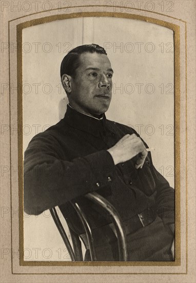 A young man in a military jacket, probably the son of A.F. Domishkevich, late 19th-early 20th cent. Creator: Unknown.