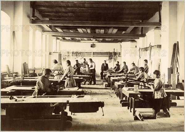 Ground floor of the main building. Locksmith's shop, 1898. Creator: Unknown.