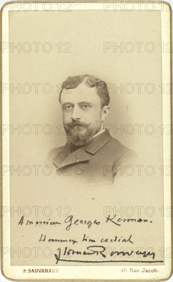 Head-and-shoulders portrait of unidentified man, between 1880 and 1886. Creator: Unknown.