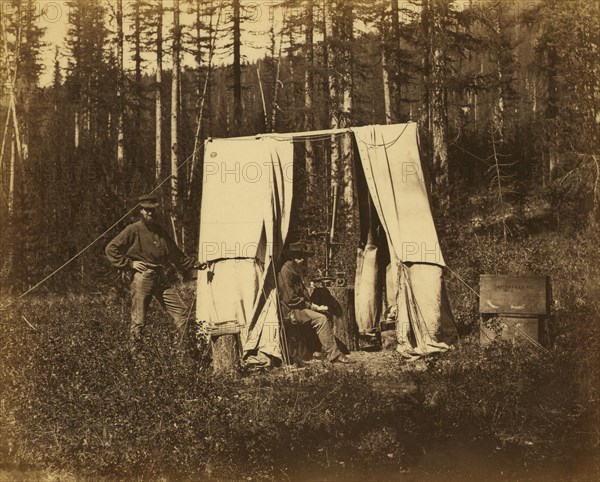 Observatory tent, N A [ie, North American] Boundary Commission, 1861. Creator: Unknown.