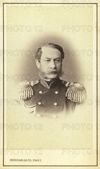 Aleksandr Evgenevich Timashev, head-and-shoulders portrait, facing front..., between 1880 and 86. Creator: Unknown.