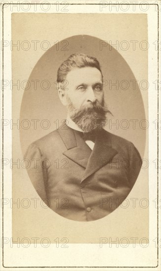 Nikolai Avksent'evich Manassin, head-and-shoulders portrait, facing slightly..., between 1880 and 86 Creator: Unknown.