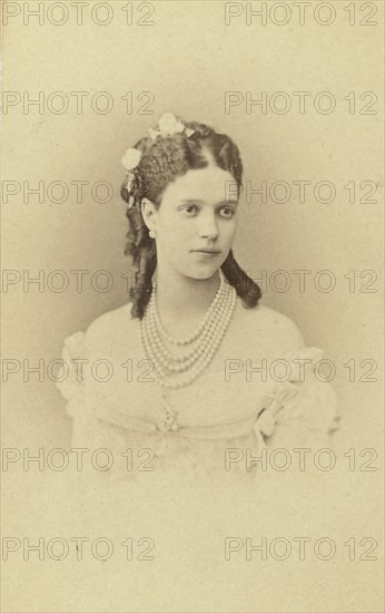 Princess Dagmar (later Empress Maria Feodorovna) head-and-shoulders..., between 1860 and 70. Creator: Unknown.