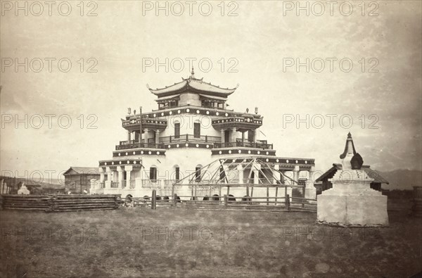 Onanski Datzan or a Buddhist monastery, Trans Baikal [ie, Transbaikalia], between 1885 and 1886. Creator: Unknown.