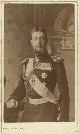 Grand Duke Konstantin Konstantinovich, three-quarter length portrait..., between 1870 and 86. Creator: Unknown.