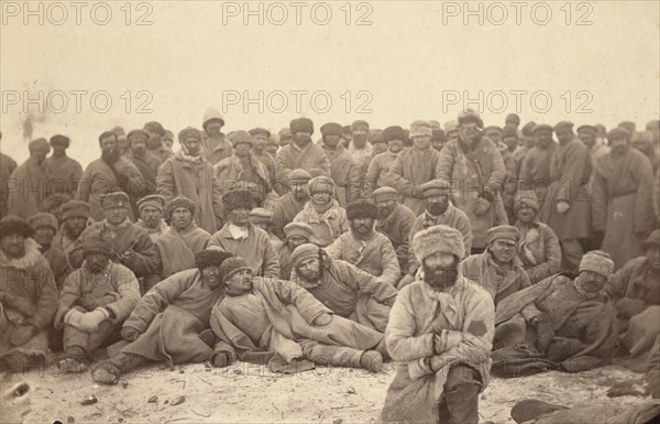 A group of hard-labor convicts (common criminals) in Siberia, between 1885 and 1886. Creator: Unknown.
