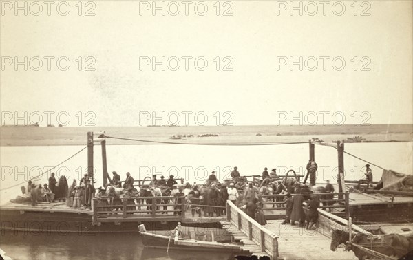 The Ferry at Semapolatinsk [ie, Seme i], between 1885 and 1886. Creator: Unknown.