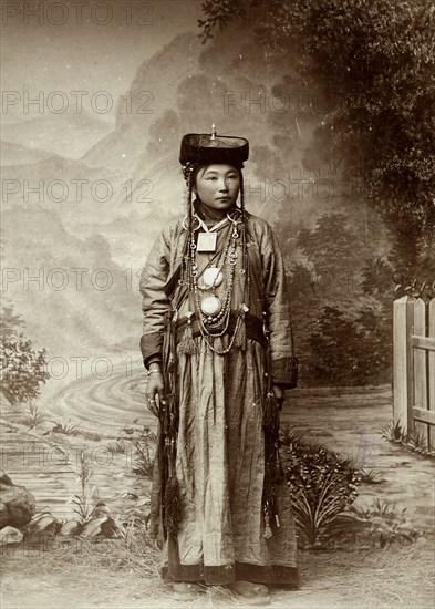 Buryat girl from the Aginsk Duma, 1895-1939. Creator: L Veniukov.