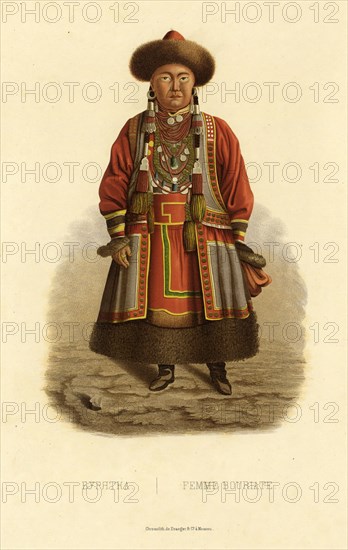 Buryat Woman, 1856. Creator: Ivan Dem'ianovich Bulychev.