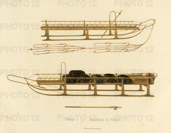 Sledges, 1856. Creator: Ivan Dem'ianovich Bulychev.