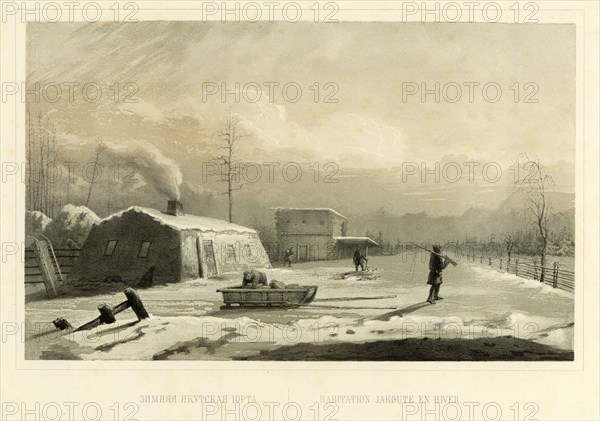 Yakut Winter Yurt, 1856. Creator: Ivan Dem'ianovich Bulychev.