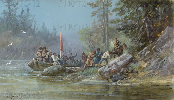 Siberian Cossacks Exploring New Lands, 19th century. Creator: Nikolay Nikolaevich Karazin.