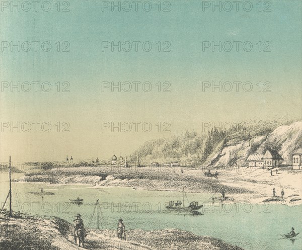 View of Tomsk From the Ferry Across the Tom River Along the Moscow Highway, 1871. Creators: M Kolosov, J Rogulin.