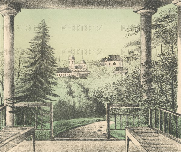 View of the Garden at the Summer House of V.I. Astashev, 1871. Creators: M Kolosov, J Rogulin.