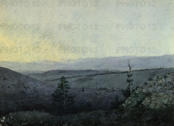 View From the Armankoi Mountain to the South-East Kuraiskaya Heights Altai, 1880-1897. Creator: Pavel Mikhailovich Kosharov.
