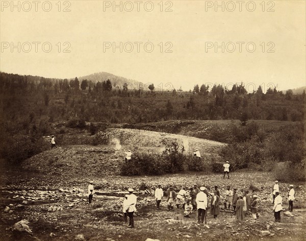 A Hard Labor Convict Attempts to Escape from the Work Site, 1891. Creator: Aleksei Kuznetsov.