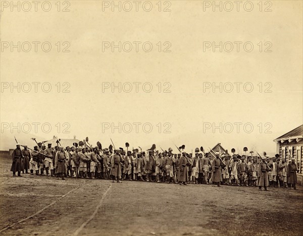 Hard Labor Convicts Returning from Work, 1891. Creator: Aleksei Kuznetsov.