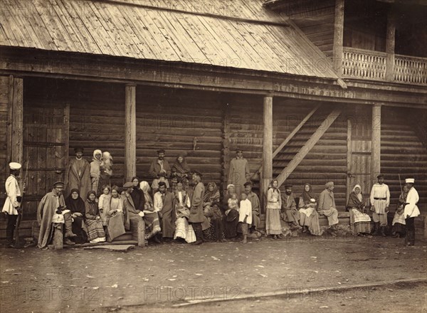 Hard Labor Convicts Visiting with Their Families, 1891. Creator: Aleksei Kuznetsov.