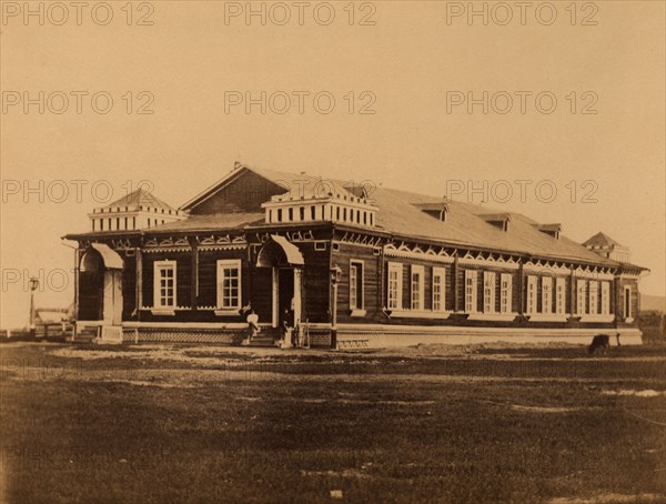 Barracks of the Tymovskoye Local Convict Camp in the Settlement of Rykovsk, 1880-1899. Creator: Innokenty Ignatievich Pavlovsky.