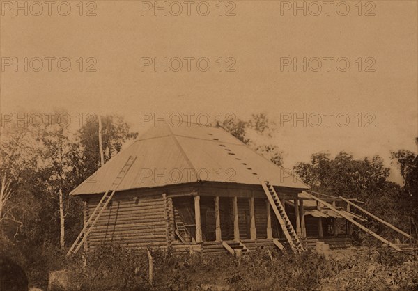 Prison Provisions Depot for the Derbinsky Prison in the Tym River Valley, 1880-1899. Creator: Innokenty Ignatievich Pavlovsky.