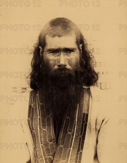 An Ainu Tribal Elder from the Settlement of Taraiki in Southern Sakhalin, 1880-1899. Creator: Innokenty Ignatievich Pavlovsky.