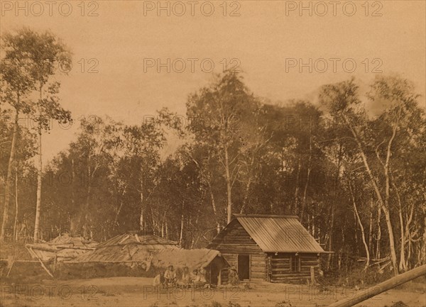 Original Dwellings of the Settlers on Sakhalin Island in the Tymovskoye District, 1880-1899. Creator: Innokenty Ignatievich Pavlovsky.