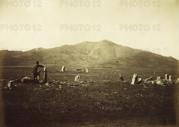 The Kachin Steppe. Mount Kokh-Takh (Blue Mountain), Where Sacrificial Offerings are Conducted, 1894. Creator: Unknown.