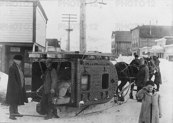 Firebox for first Copper River steamer, between c1900 and 1927. Creator: Hunt, Phinney S..