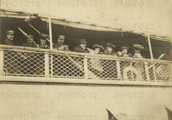 Departure of Baron de Rosen from Yokohama, c1904. Creator: Unknown.