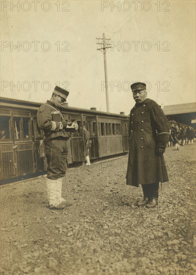 Major Nawkarta giving instructions, c1904. Creator: Unknown.