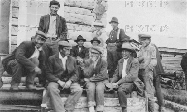 Group of Eskimo men, between c1900 and 1916. Creator: Unknown.