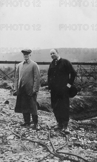 Two men outside, between c1900 and 1916. Creator: Unknown.