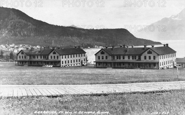 Barracks at Ft. Wm. H. Seward, between c1900 and c1930. Creator: Unknown.