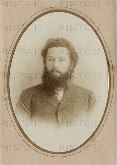 Young Bearded Man in a Civilian Suit, 1902. Creator: A. Artem'eva.